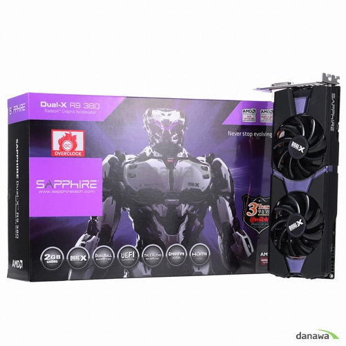 라데온 R9 380 OC D5 2GB Dual-X