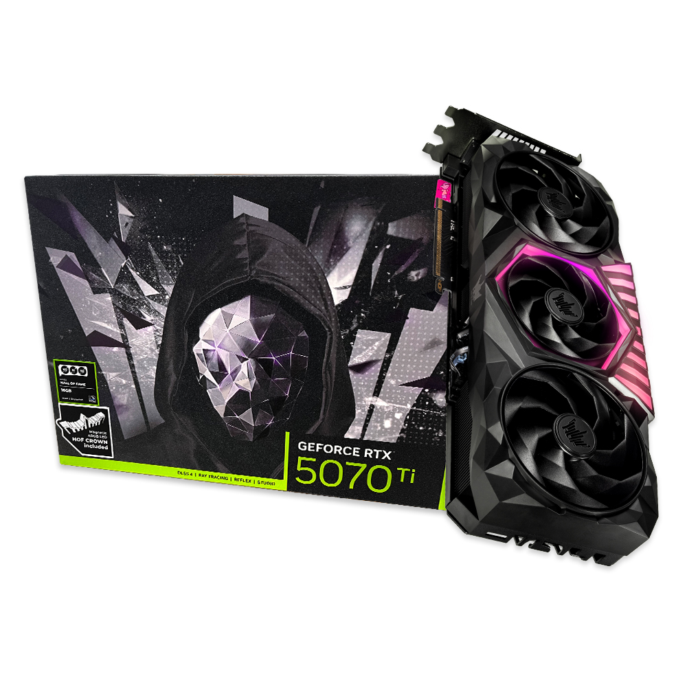 갤럭시 GALAX 지포스 RTX 5070 Ti HOF GAMING BLACK D7 16GB_이미지