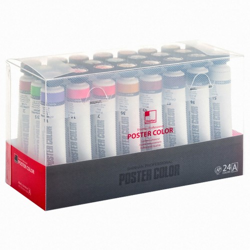신한화구 전문가용 튜브형 포스터컬러 40ml(A/B) (24색)
