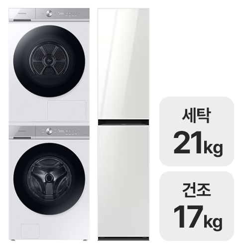 삼성전자 비스포크 AI WF21A9400KW + DV17A9720BW + DF18CB8600WR_이미지