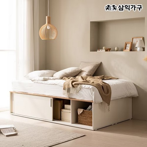 삼익가구 더빅 슬라이딩 벙커 빅수납 침대 SS (라텍스독립)