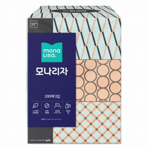 모나리자 ㅤ미용티슈 200매 (3개입) *3팩_이미지