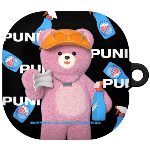 갤럭시 버즈2/프로/라이브 CLEANER PUNI-BLACK 하드 케이스