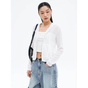 355441LY11 여름 후드 집업 화이트