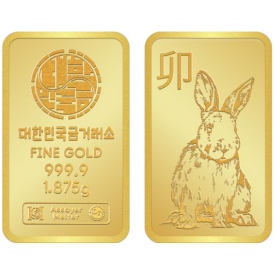대한민국금거래소 2023 계묘년 토끼 골드바 1.875g_이미지