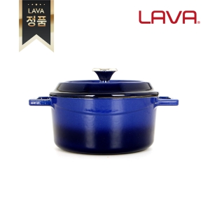 라바 주물 원형 냄비 세이블 블루 16cm 베이비 컬렉션