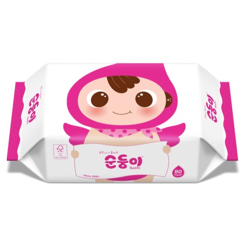 수오미 순둥이 베이직 물티슈 리필형 80매 (10팩)
