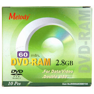멜로디 DVD-RAM (DS) 2.8GB 3x 쥬얼 10장 Mini_이미지