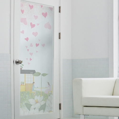 꾸밈 cj599-행복가득한데이트_유리문시트지