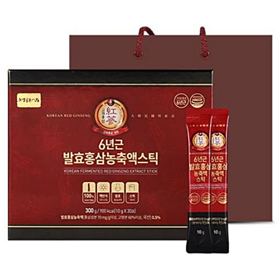 정원삼 6년근 발효홍삼 농축액 스틱 10g 30포 (1개)_이미지