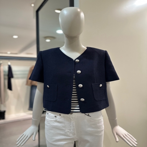 씨씨콜렉트 브이넥 썸머 트위드 자켓 C252MSF138_이미지