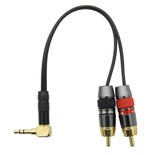 라이트컴 COMS BT248 3극 3.5mm 스테레오 to 2RCA Y형 케이블 (0.22m)_이미지