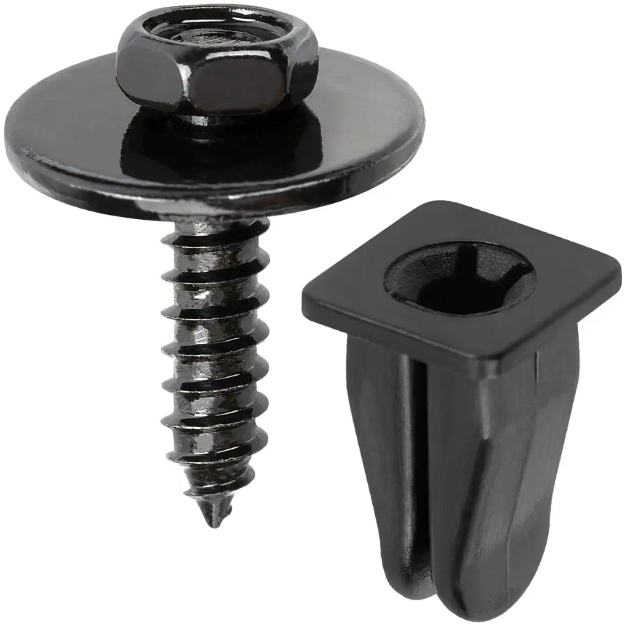 BMW 63-17-1-637-868 07-14-7-129-161용 스크류 키트가 있는 킥 패널 트림 리테이너 너트 20세트