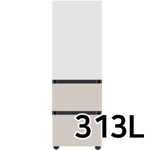삼성전자 비스포크 김치플러스 키친핏 코타+새틴 RQ33C7411AP (화이트+베이지)_이미지