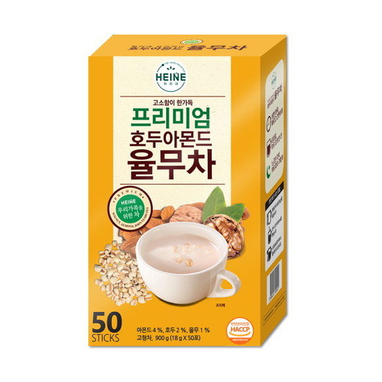 구일종합식품 하이네 프리미엄 호두 아몬드 율무차 50T