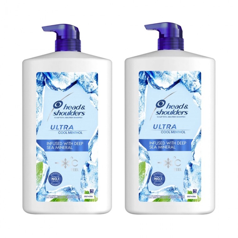 한국P&G 헤드앤숄더 울트라 쿨멘솔 샴푸 1800ml (2개)