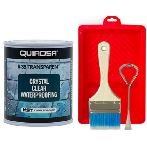 바르는 하이브리드 실리콘 페인트 R-38 + 붓 + 트레이 소 세트