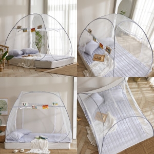 하우쎈스 시원한 모던그레이 사각모기장 원터치 침대모기장 텐트형 바닥형 1인-5인 2style