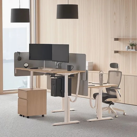 리바트 듀얼모터 라이트 일반형 모션 스탠딩 책상 (1800x800)_이미지