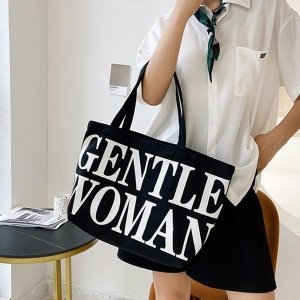 여성 데일리 영문 레터링 숄더 에코백 W9E423F_이미지