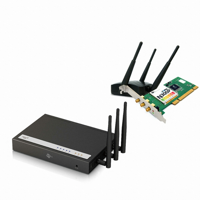 EFM ipTIME N5004 공유기 패키지 (+ N300P PCI 무선랜카드)_이미지
