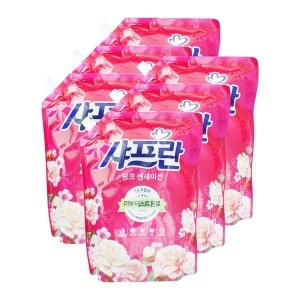 LG생활건강 샤프란 핑크 센세이션 리필 1.6L (6개)