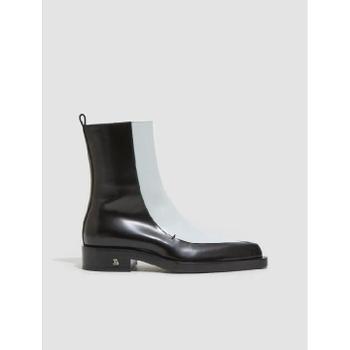 질샌더 투톤 포인티드 토 앵클 부츠 J15WU0065 T