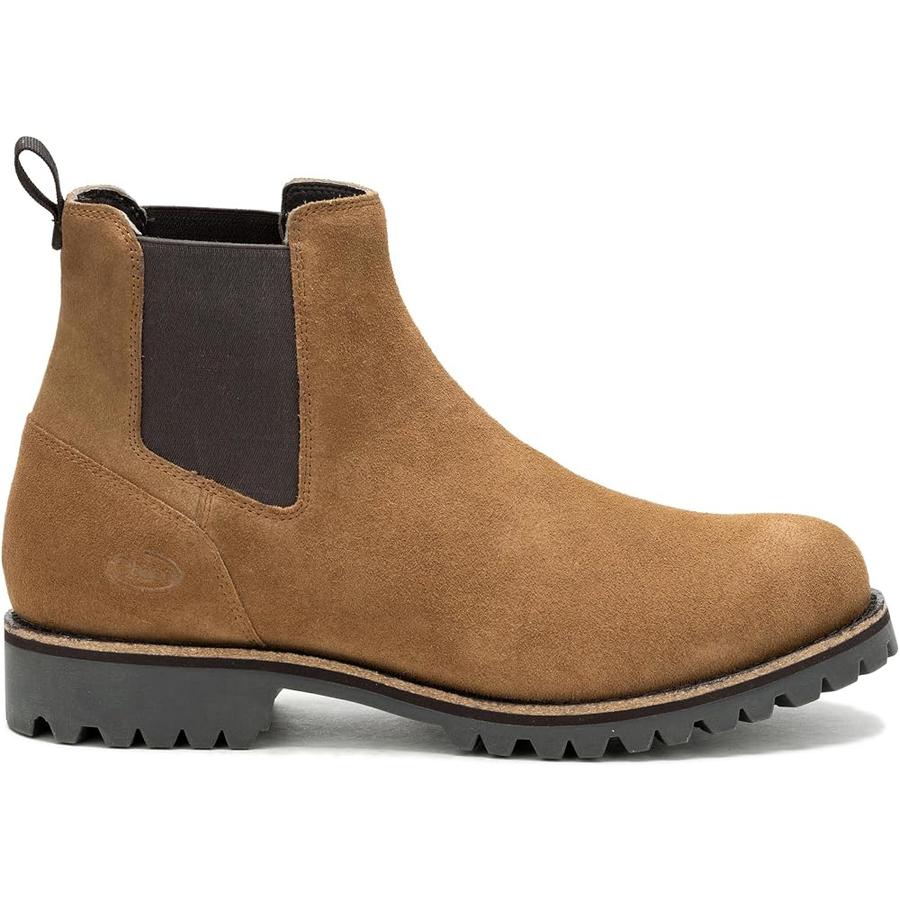 Mens Fields Chelsea WP Chukka Boot, Maple Brown Suede-2024 New, 10.5