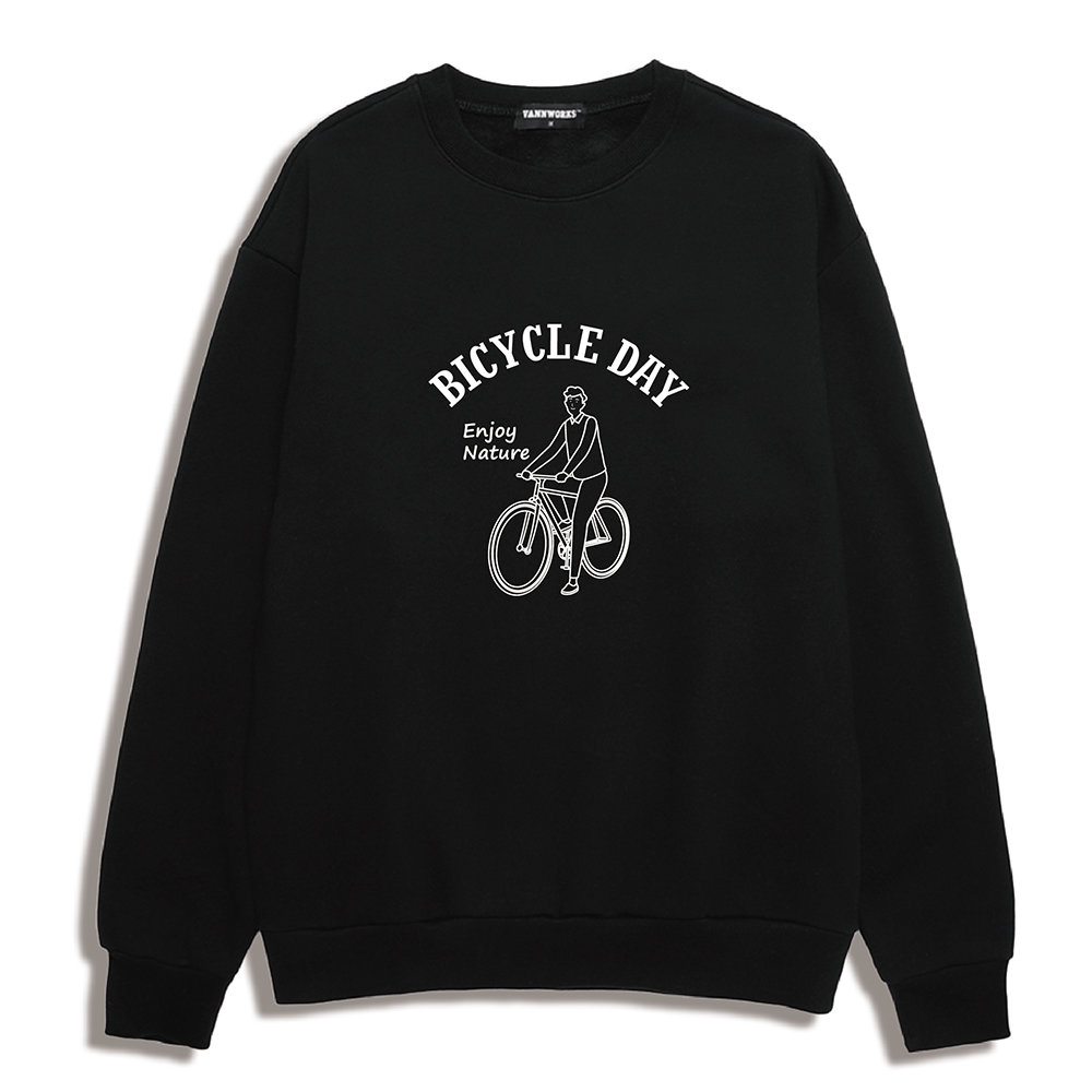 밴웍스 BICYCLE DAY 오버핏 맨투맨 VLS0031_이미지