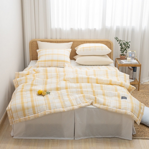 르헤브 샤브레 시어서커 간절기 차렵이불 베개세트 (퀸 Q)_이미지