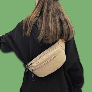 셀러허브 패션 JHQQN9P0_4B 여행 핸드폰 허리가방 런닝 크로스 베이지