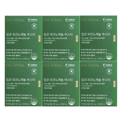 더리틀스 징코 피크노제놀 부스터 700mg 30정 (6개)