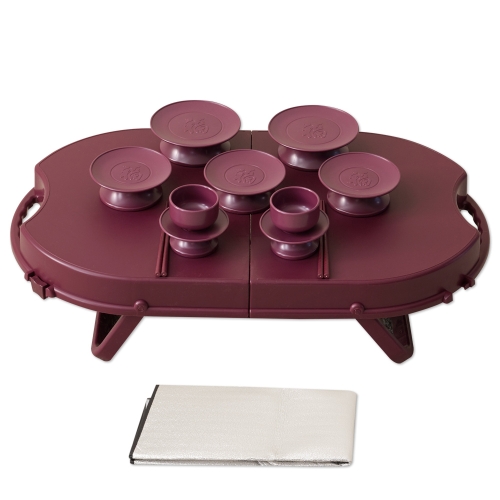 제네스컴퍼니 예다움 통원목 성묘 휴대용 제기세트 13P_이미지