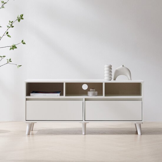 BIF보루네오 마르체 이든 2단서랍 TV다이 높은 거실장 1200