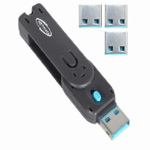 강원전자 NETmate 스윙형 USB포트 잠금장치 (NM-UL01BL, 블루)_이미지