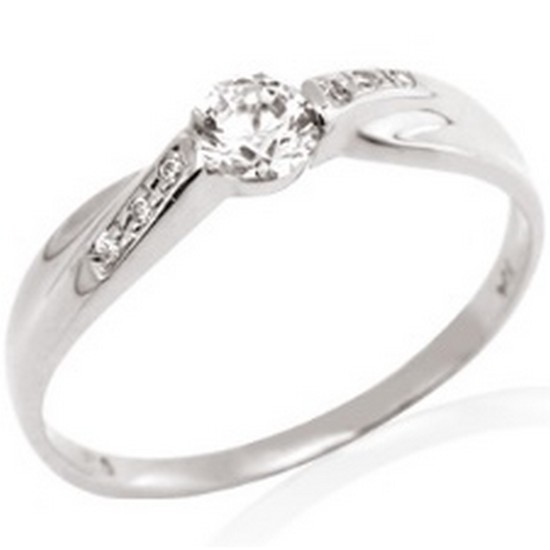 비앤비골드 18K 모던 웨이브 크로스 큐빅 반지 NAR7998_이미지