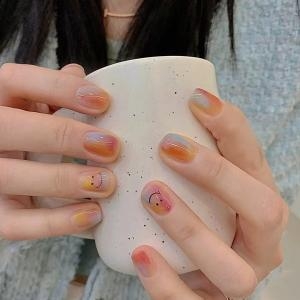 샤베트 마블 스마일 붙이는 네일팁 24tips