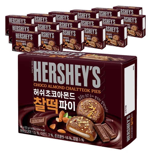허쉬 초코아몬드 찰떡 파이 88g (18개)_이미지