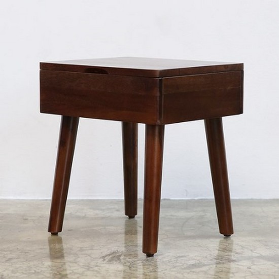 엠하우스 라비타 수납형 스툴 (월넛)