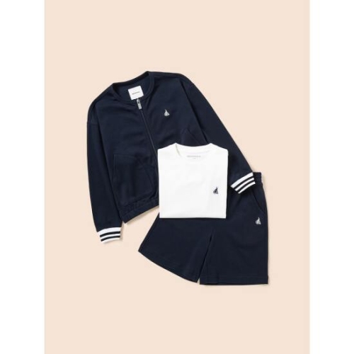 삼성물산 빈폴키즈 집업 자켓 반바지 반소매 3PCS 상하세트 네이비 BI5741U01R