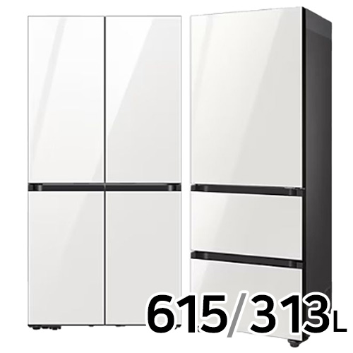 삼성전자 비스포크 키친핏 글램 RF60DB9KF1AP + RQ33C7441AP (화이트)_이미지