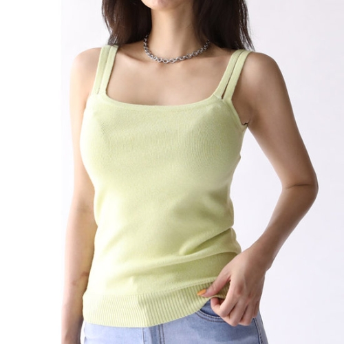 헤이올리 더블라인 탑 니트 나시 NHK073_이미지