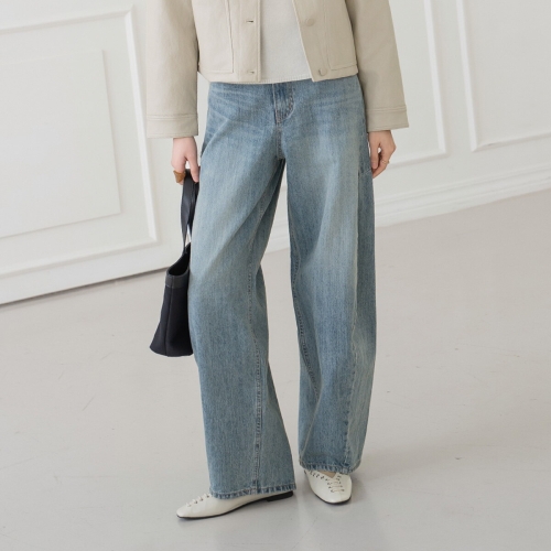 마담4060 엄마옷 모던베이직 절개데님벌룬핏 데일리 여성바지 팬츠 77size -RPN2602013_이미지