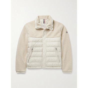 몽클레르 크림 미스트랄 패널 플리스 퀼팅 쉘 다운 자켓 TP56831