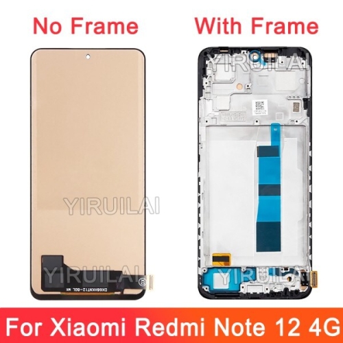 샤오미 Redmi Note12 5G용 6.67인치 화면 22111317 4G 23021RAAEG용 프레임이 있는 I LCD 디스플..