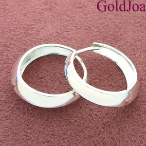 럭셔리 20mm 원터치 링 실버귀걸이 32409e 선물용_이미지