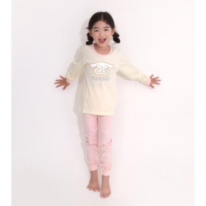 레노마 이너웨어 시나모롤여아크림9부편면내복0D3WW60230_이미지