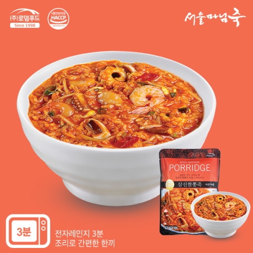 로뎀푸드 엄마의맛계속 생각나는 그맛 삼선짬뽕죽 500gx3봉_이미지