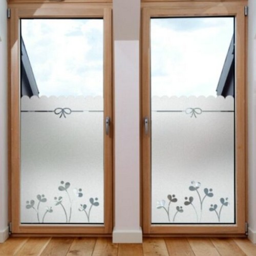 제제데코 반투명 컷팅 안개 창문 시트지 L-B 분리형 새싹이야기 02 세로형 (190cm x 120cm)