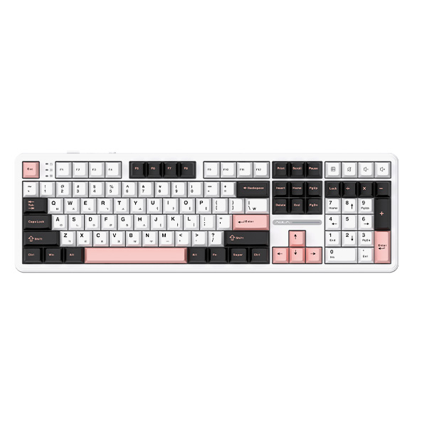 AULA F108 유무선 기계식 올리비아 화이트 한글 (저소음 바다축)_이미지